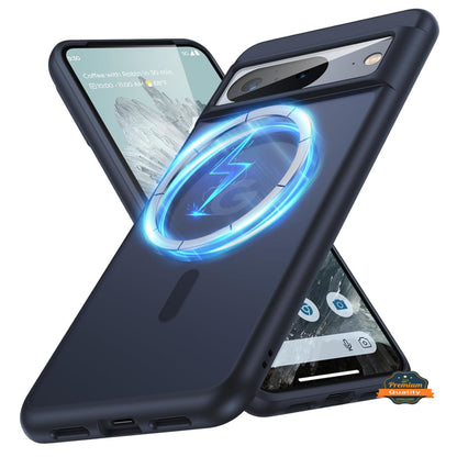 For Google Pixel 10A Frosted Translucent Case with MagSafe Compatible Slim, Shockproof Protective Matte TPU Military Grade Tough Case Cover Black