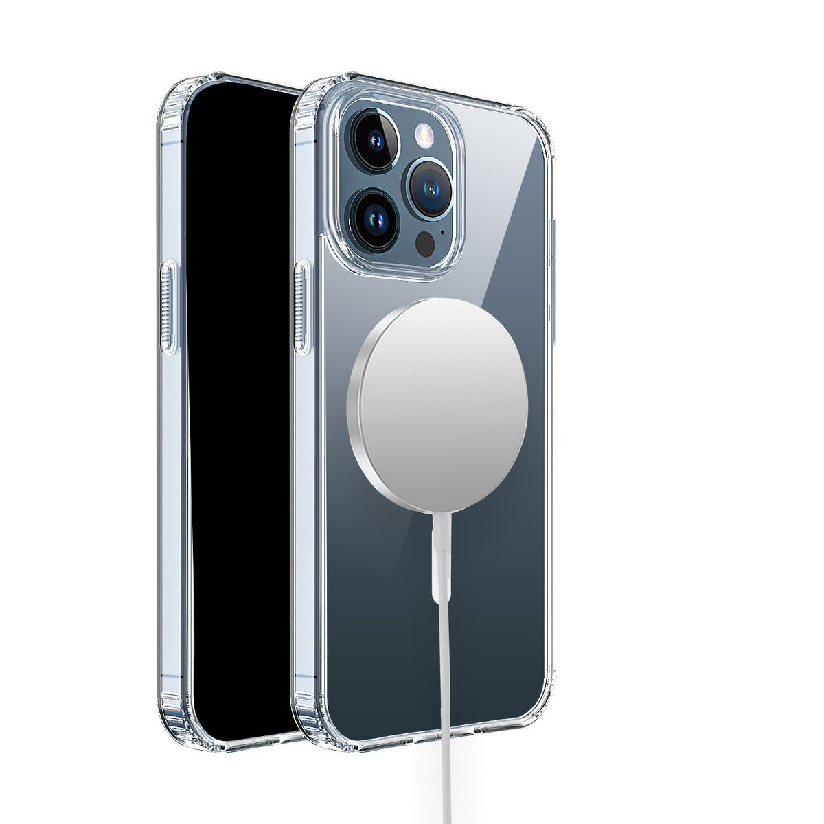 For Apple iPhone SE 3 (2022) SE/8/7 Classic Hybrid True Transparent Shockproof Back Magnetic Case Compatible with MagSafe Case Cover Clear