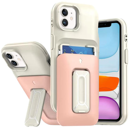 For Apple iPhone 17E /16E Wallet Case with 2- Credit Card Holder, Wrist Strap & Kickstand Hybrid Shockproof TPU Case Cover