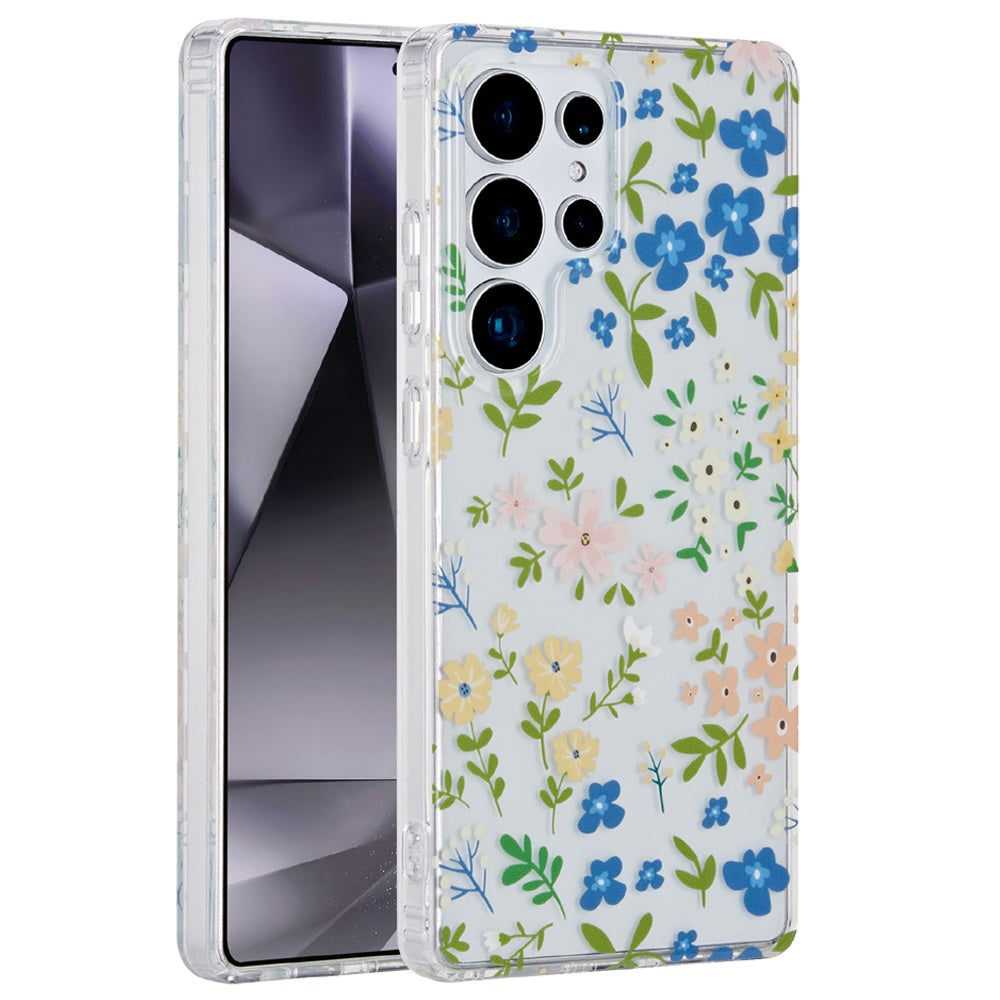 For Samsung Galaxy S24 Ultra Fashion Layer Design Slim IMD TPU Protective, Shockproof Hybrid Stylish Durable Hard PC Case Cover