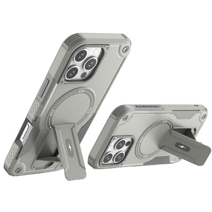 For iPhone 16 Pro Max (6.9") Magnetic Invisible Kickstand Holder with Magsafe, Slim Fit Shockproof Hybrid Military Grade Heavy Duty Protector