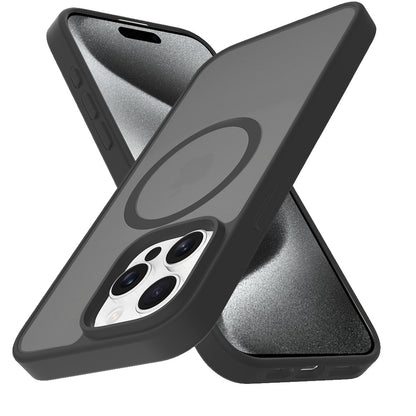 For Apple iPhone 15 Pro Max MagSafe Compatible Case Hybrid Soft TPU Bumper Hard Translucent Matte Back Slim Shockproof Case Cover