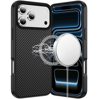 Magnetic Carbon Fiber Hybrid 2.0mm Rugged Compatible with MagSafe Shockproof Durable Protective Grip