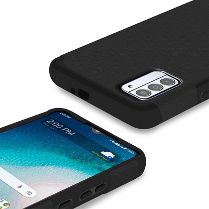 For Cricket Outlast 5G (2024) Slim Tough Strong Protection Shock Absorption Hybrid Dual Layer Hard PC + TPU Rubber Silicone Armor Case Cover