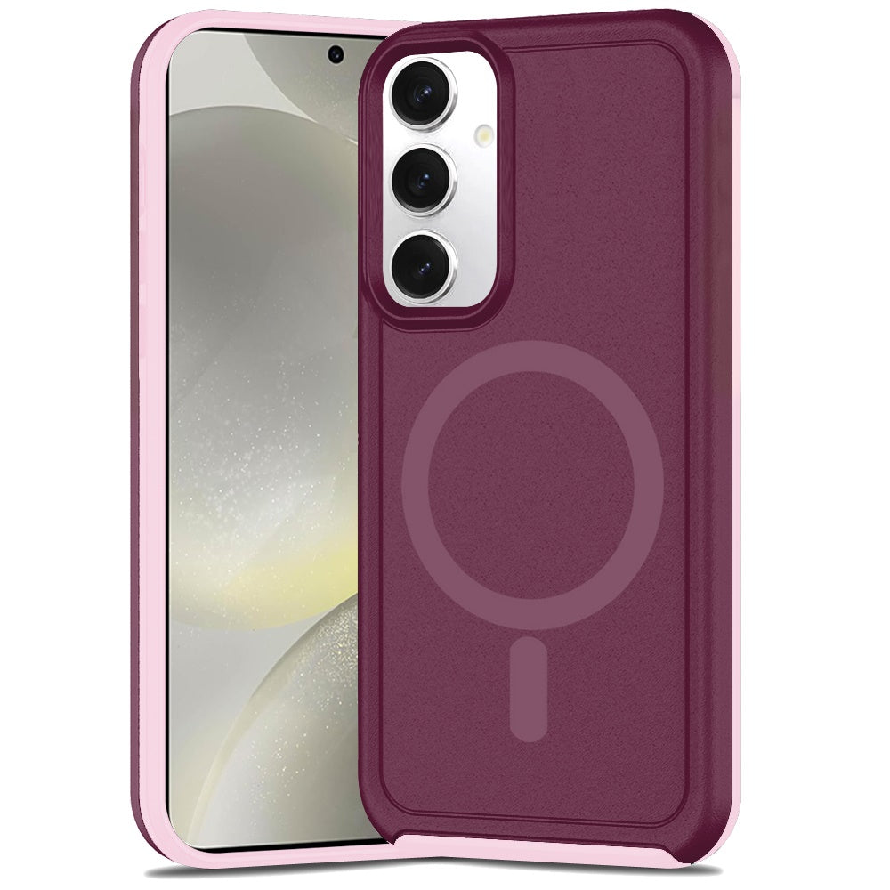 For Samsung Galaxy S25 /S24 Magnetic Circle, MagSafe Compatible, Guard Fused Heavy-Duty Hybrid Shockproof Slim Case Cover