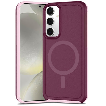 For Samsung Galaxy S25 /S24 Magnetic Circle, MagSafe Compatible, Guard Fused Heavy-Duty Hybrid Shockproof Slim Case Cover