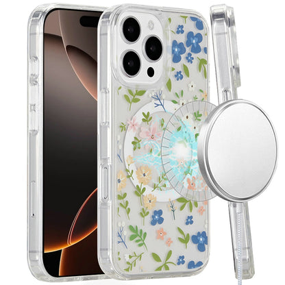 For Apple iPhone 16 Pro (6.3") Magsafe Case Cute Pattern Design Durable Shockproof SlimTPU Hard Back [Compatible with Magsafe] Case Cover