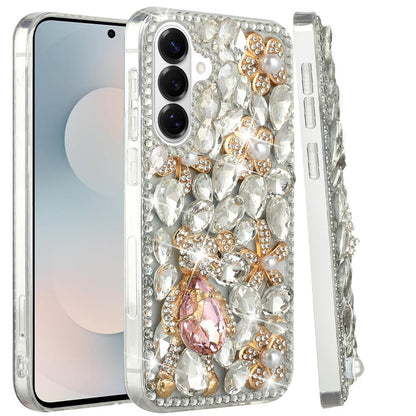 For Samsung Galaxy S26 Bling Crystal 3D Full Diamonds Luxury Sparkle Rhinestone Hybrid Protective Case Cover