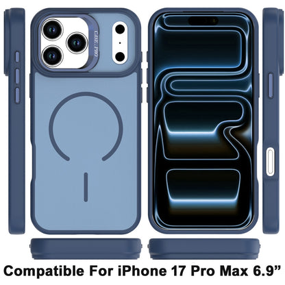 Phone Case for Apple iPhone 17 Pro Max (6.9") Premium Matte Magnetic Camera Stand Hybrid Shockproof Rugged Protective Anti Scratch Durable Grip Metal Buttons Cover