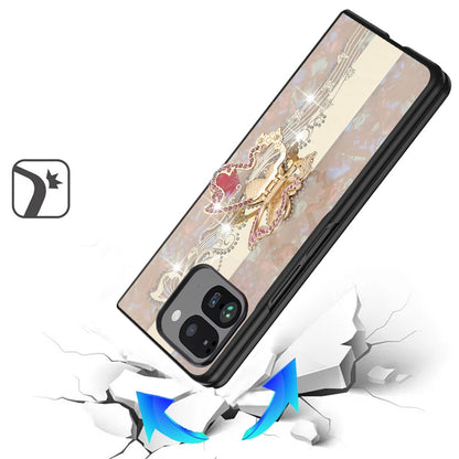For Pixel 10 Pro Fold Diamonds 3D Fashion Bling Sparkly Glitter Ornaments Engraving Hybrid with Ring Stand Case Cover
