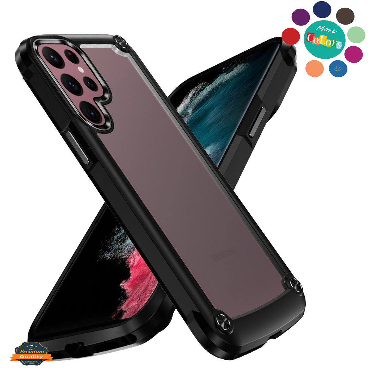 For Apple iPhone 16 Plus (6.7") Hybrid Transparent Rubber with Metal Buttons & Camera Edges Hard TPU Corner Bumper Case Cover