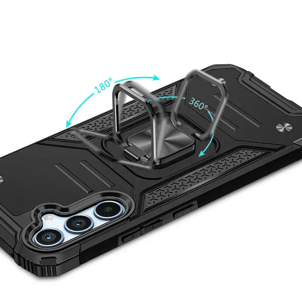 Phone Case for Samsung Galaxy S26 FE /Fan Edition Magnetic Car Mount Hybrid Ring Stand Shockproof Rugged Grip Armor Heavy Duty Protective TPU Durable Cover