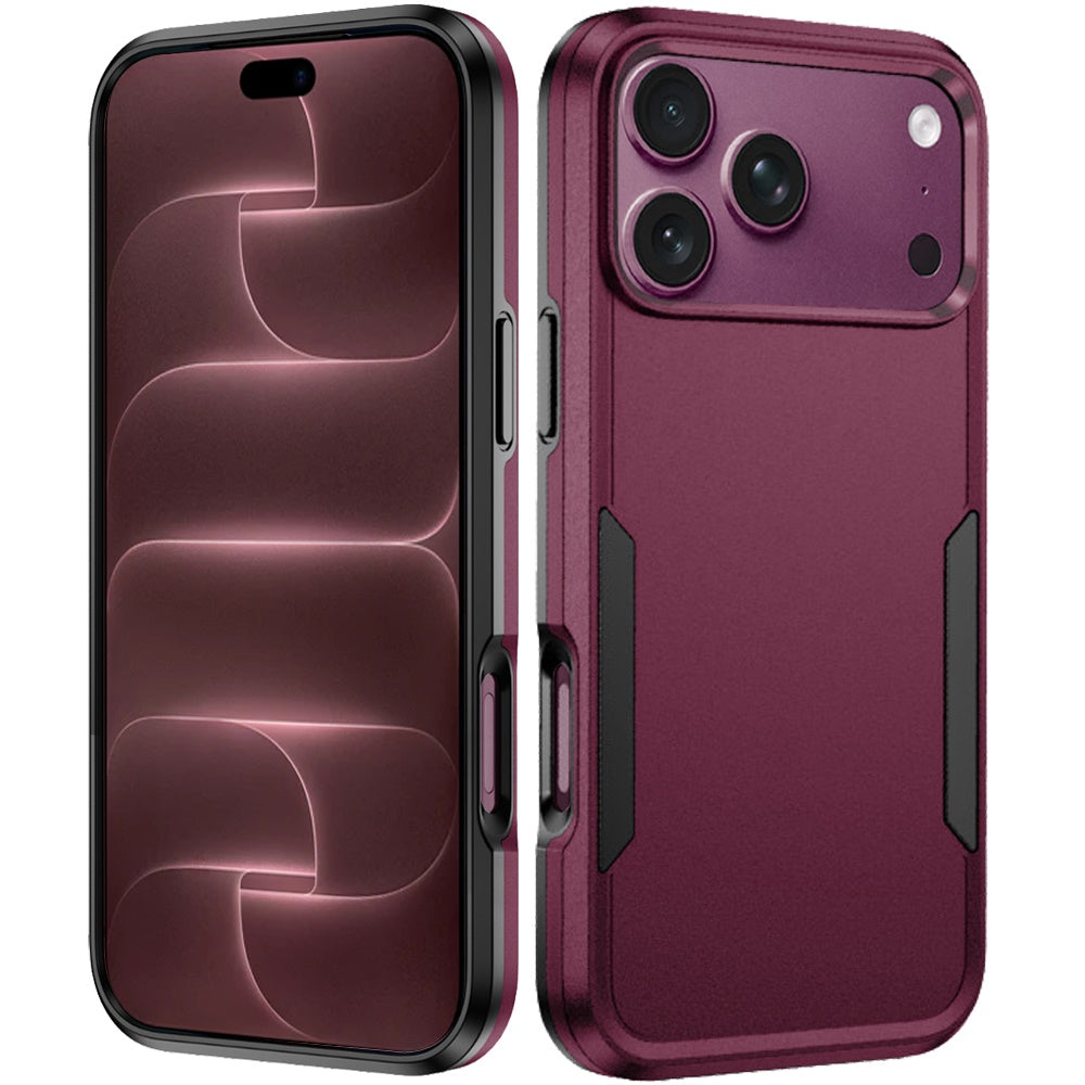 Phone Case for Apple iPhone 18 Pro/ iPhone 17 Pro Tough Hybrid Shockproof Rugged Dual Layer Durable Impact Resistant Drop Protection Heavy Duty Bumper Cover Purple