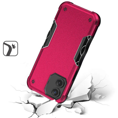 For Apple iPhone 17E /16E Slim Fit Hybrid Lightweight Shockproof 2-in-1 Hybrid Hard PC Bumper Frame Armor Protection Case Cover Hot Pink