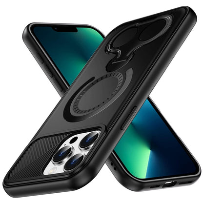For Apple iPhone 11 Hybrid with Invisible 2 Hole Ring Stand Magnetic back Car Mount Friendly Protector Case Cover Black