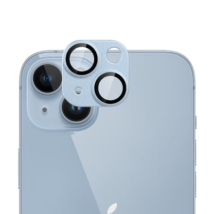 Camera Lens Protector for Apple iPhone 15 Camera Lens Protector Tempered Glass Metal Frame Scratch Resistant HD Clear Precision Fit