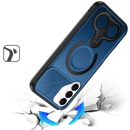 Phone Case for Samsung Galaxy S26 FE /Fan Edition Magnetic 2 Ring Stand Car Mount Friendly Shockproof Rugged Grip Armor Dual Ring Kickstand Heavy Duty Hybrid Cover