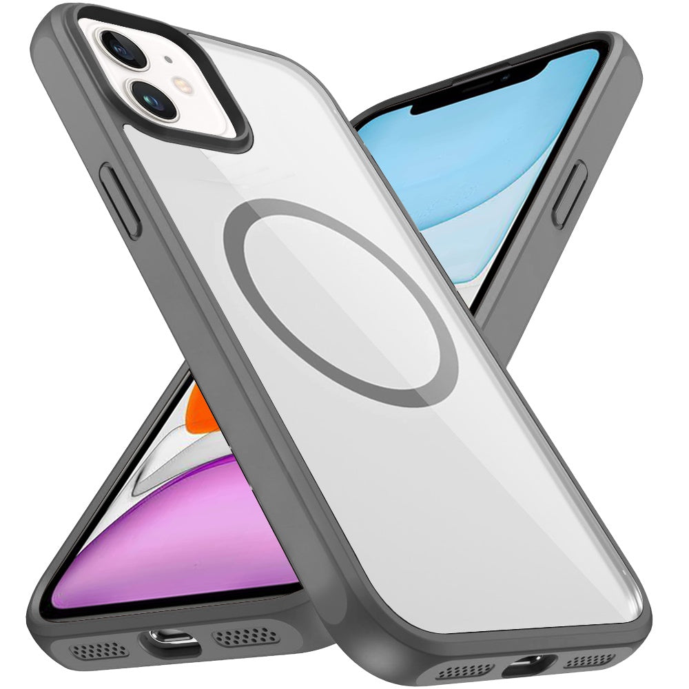 Phone Case for Apple iPhone 11 Transparent Magnetic HQ Shockproof Hybrid 2.0mm Thick AntiSlip Grip Drop Protection Rugged Clear Durable Impact Cover