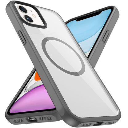 Phone Case for Apple iPhone 11 Transparent Magnetic HQ Shockproof Hybrid 2.0mm Thick AntiSlip Grip Drop Protection Rugged Clear Durable Impact Cover