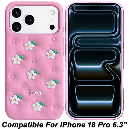 Phone Case for Apple iPhone 18 Pro/ iPhone 17 Pro Fashionable Silicone Textured Decorative Design Pattern Protective Rubber TPU Hybrid Protection Cover