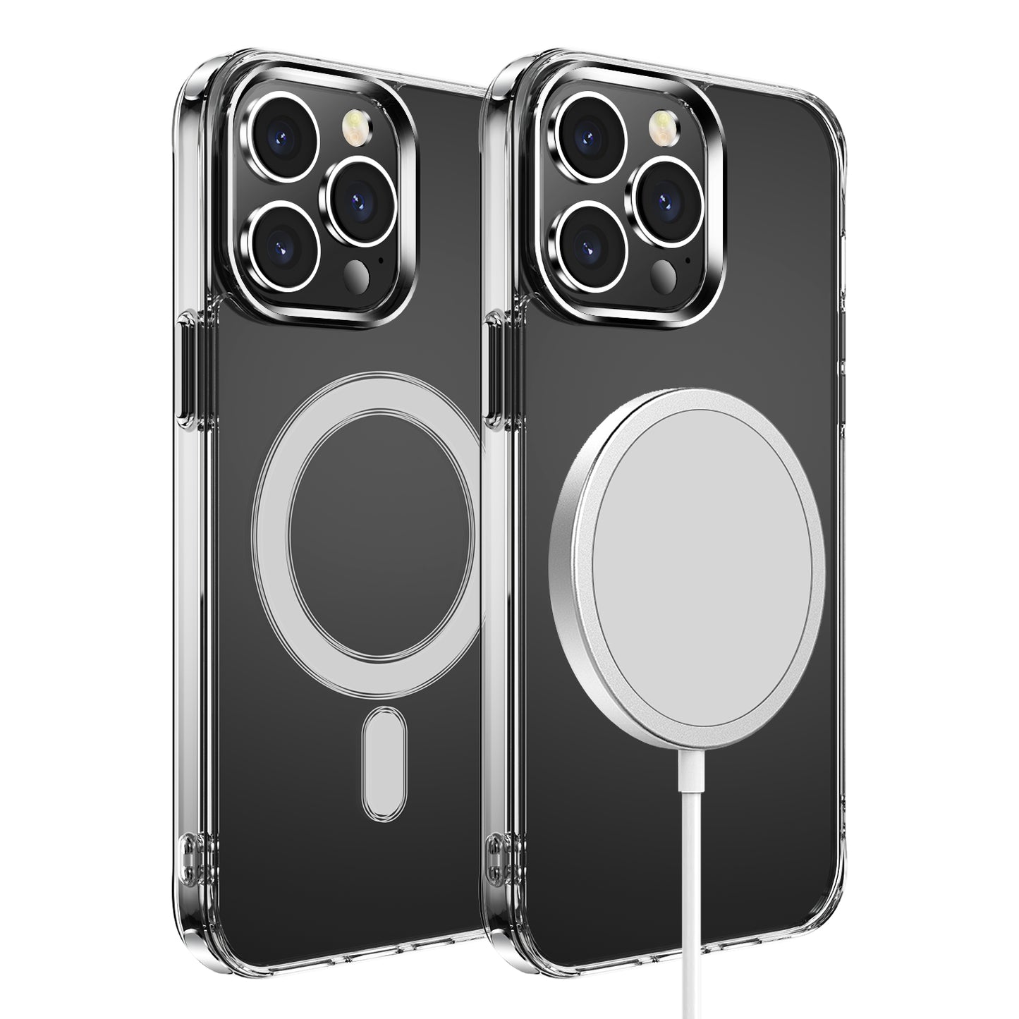 For Samsung Galaxy S26 Clear Magnetic Case with Built-in Magnets Compatible with MagSafe Slim Soft TPU Bumper Case Cover Transparent