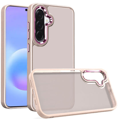 Phone Case for Samsung Galaxy A57 Polished Acrylic Hybrid TPU Slim Shockproof Metal Button Thick Durable Grip Camera Protection Anti-Scratch Cover