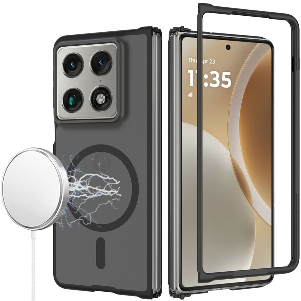 Phone Case for Motorola Razr Fold 2026 Magnetic Circle Matte Hybrid Shockproof Smooth Grip Durable Camera Protection Soft Touch TPU Armor Cover