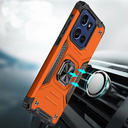 For Motorola Moto G Stylus 5G 2026 /2025 Armor Hybrid Magnetic Stand with Ring Holder Kickstand Shockproof Heavy-Duty Durable Rugged TPU Dual Layer Case Cover Cosmic Orange