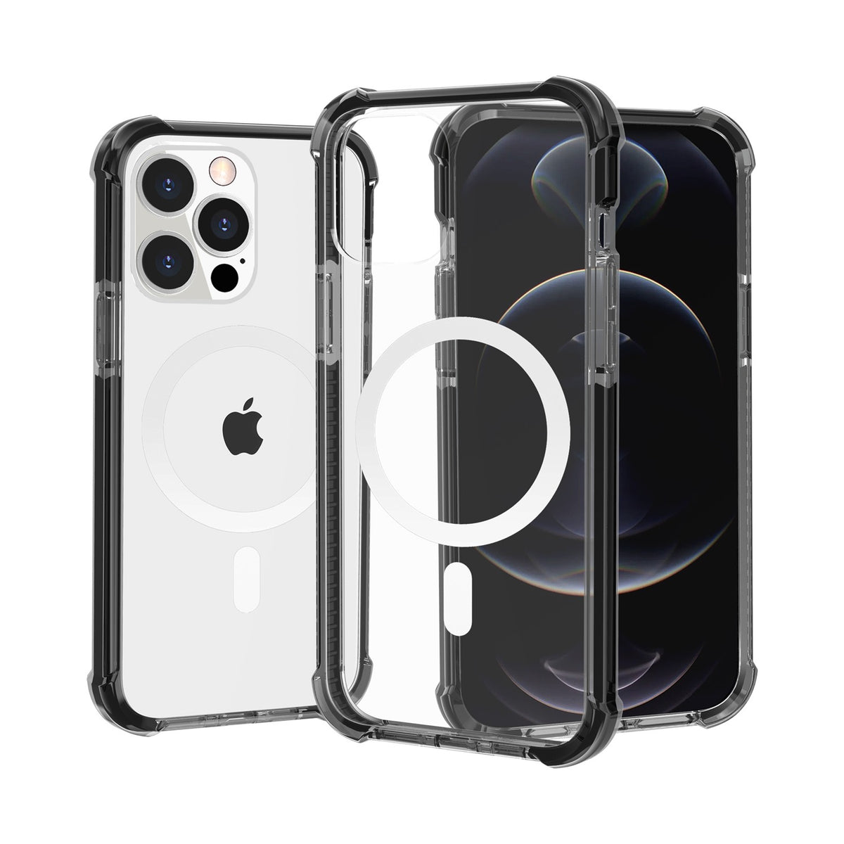 For Apple iPhone 16e Magnetic Acrylic Case Transparent Back, Rugged Colorful Frame, Shockproof Hybrid, MagSafe Compatible Case Cover