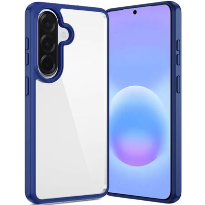 Phone Case for Samsung Galaxy A57 Transparent Thick 2.0mm Hybrid Shockproof Rubber TPU Protective Slim Fit Grip Durable Clear HQ Design Cover Blue