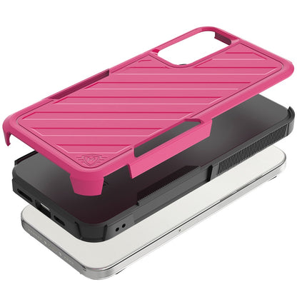 For Samsung Galaxy A36 Hybrid lined shockproof dual layer Rugged 2in1 Hard PC & Silicone TPU Non Slip Textured Tough Armor Case Cover
