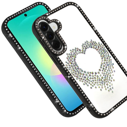 Phone Case for Samsung Galaxy A27 Angel Hearts Glitter Shimmer Diamond Edge Sparkle Hybrid Shockproof AntiSlip Grip Fashion Stylish Protective Bumper Cover