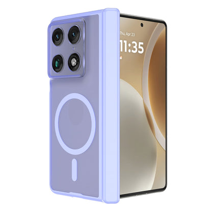 Phone Case for Motorola Razr Fold 2026 Premium Matte Magnetic Foldable Hybrid Central Axis Hinge Protection Shock Absorbing TPU Slim Fit Hard PC Cover