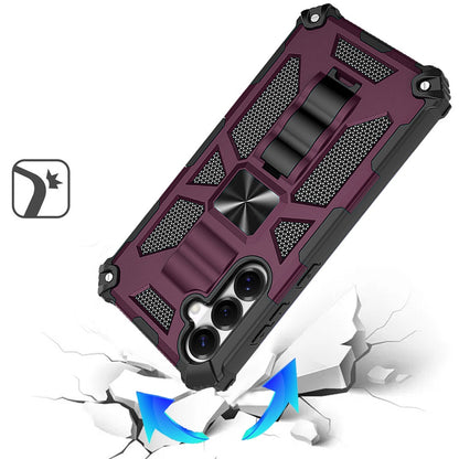 Built in Magnetic Hiden Kickstand Shockproof Rugged Armor Grip Hybrid Heavy Duty Anti Slip Protective Style