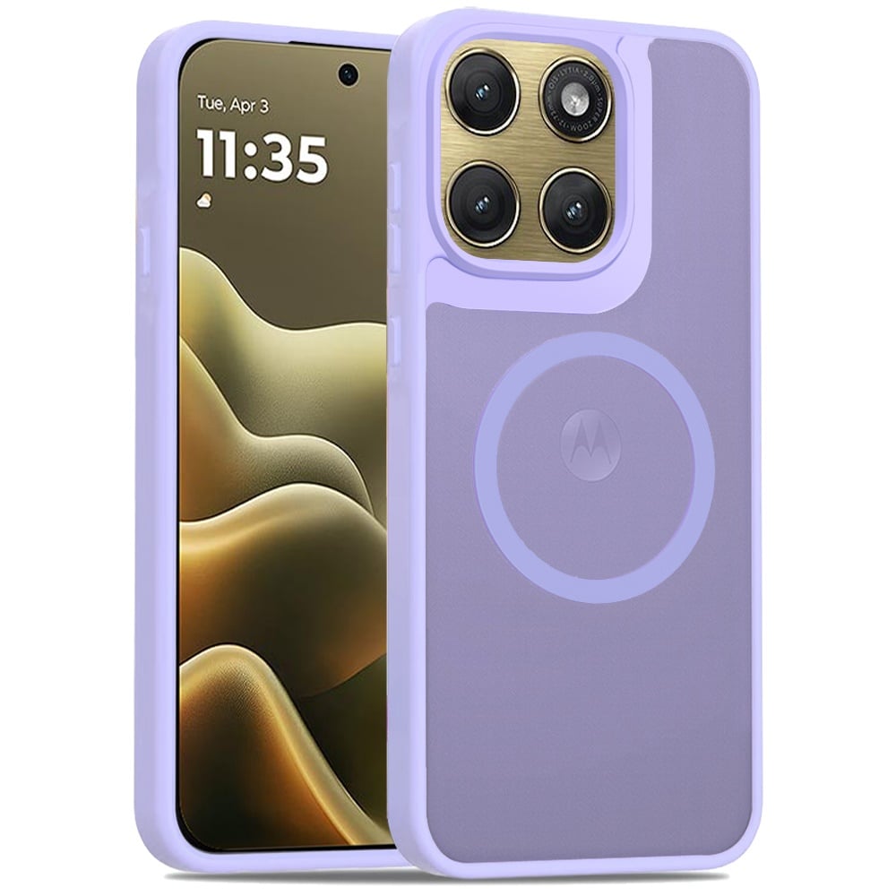 Phone Case for Motorola Edge 2026 Magnetic Matte Hybrid Shockproof Smooth Grip Durable Camera Protection Anti-Slip Soft Touch TPU Armor Cover