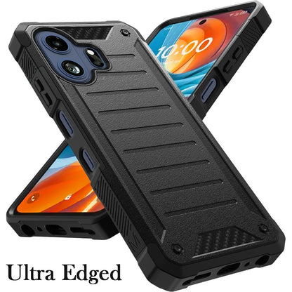 Phone Case for TCL 70 Pro /NXTPAPER 70 Pro Premium Tough Lined Hybrid Shockproof Rugged Dual Layer TPU Durable Impact Resistant Textured Grip Defense Cover