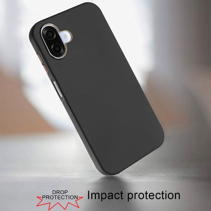 For Samsung Galaxy A07 Slim Classic Hybrid Around Rubber Gummy Gel Slick Hard PC Silicone TPU Chromed Button Case Cover