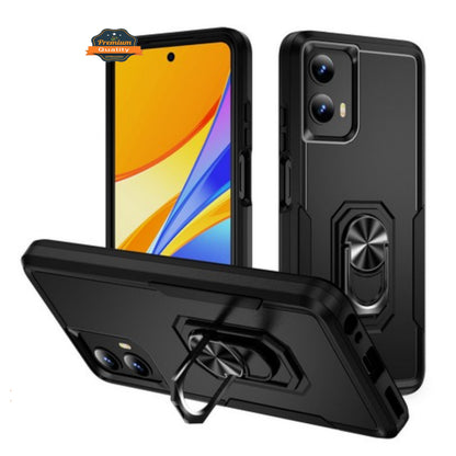 For Motorola Moto G Stylus 5G 2025 Heavy Duty Rugged Hybrid, Dual-Layer Shockproof Protection with Magnetic Ring Stand Holder Case Cover