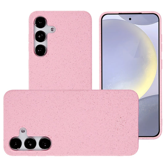 For Samsung Galaxy S24+ Plus Wheat Fiber Eco Slim Shock Protection Durable Grip Lightweight Bio Material Design for Plus Series Case Cover Pink