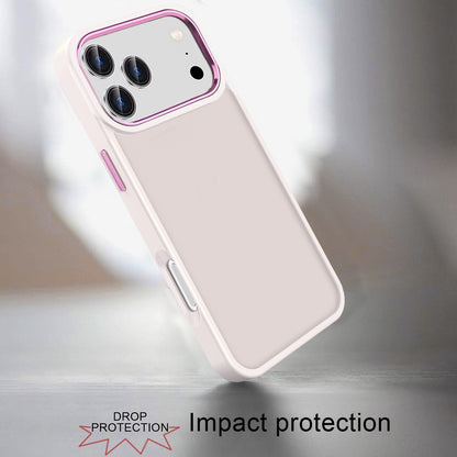 For Apple iPhone 17 Pro Max (6.9") Slim Fit Thin Hybrid,Frosted Matte Polished Acrylic Hard PC with TPU Rubber Frame Case Cover Beige