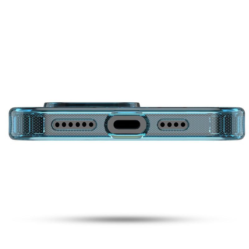 For Ultra-sleek Hybrid Slim Hard PC & TPU Compatible with MagSafe, Magnetic Protective Phone Case for Apple iPhone 16 Pro Max - Transparent Blue Case Cover Blue