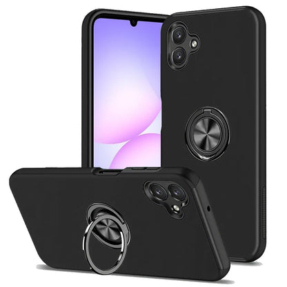 Phone Case for Samsung Galaxy A08 4G, A07 5G, A07 4G Invisible Ring Stand Shockproof Anti Slip Durable Grip Protective Hybrid Slim Fit Magnetic Car Mount Holder Cover