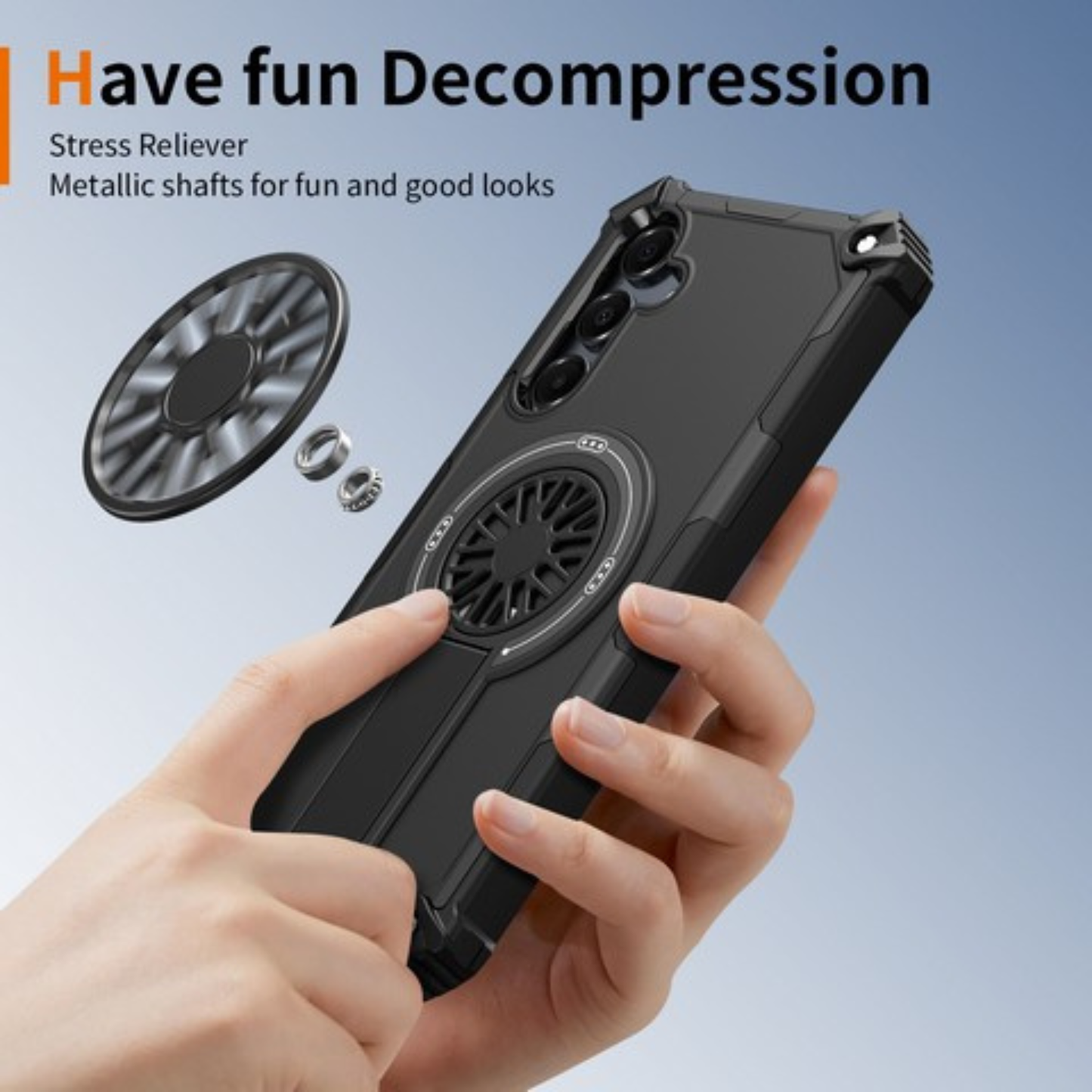 For Samsung Galaxy A17 5G Magnetic Circle Kickstand Hybrid Shockproof Protection with Secure Grip and MagSafe Compatible Design Case Cover