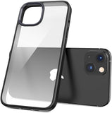 For Apple iPhone 15 (6.1") Crystal HD Clear Back Panel + TPU Bumper Frame Hybrid Slim Hard Shockproof Defender  Phone Case Cover