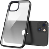 For Apple iPhone 15 Plus (6.7") Crystal HD Clear Back Panel + TPU Bumper Frame Hybrid Hard Shockproof Defender  Phone Case Cover