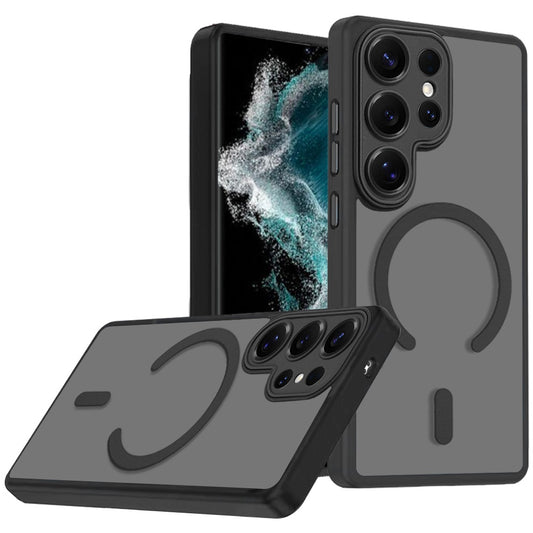 Matte Frosted Magnetic Back Hybrid Hard PC Soft TPU Camera Protection Slim Shock Absorbing Anti Fingerprint