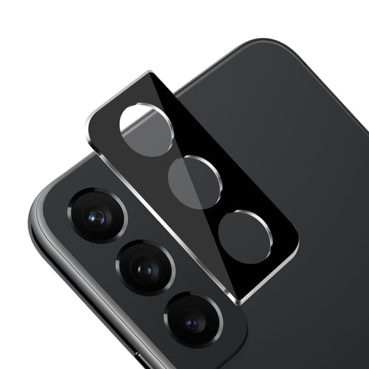 For Samsung Galaxy S22 Camera Lens Protector Tempered Glass with Colored Edge – Anti-Scratch, HD Clarity, Easy Install Case Cover Black