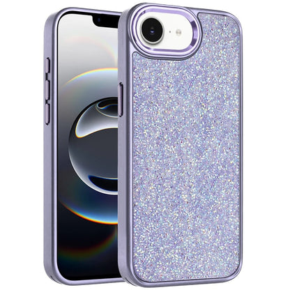 For Apple iPhone 17E /16E Crystal Sparkle Diamond Glass Full Mini Glitter Bling Frame TPU Hybrid Protective Case Cover