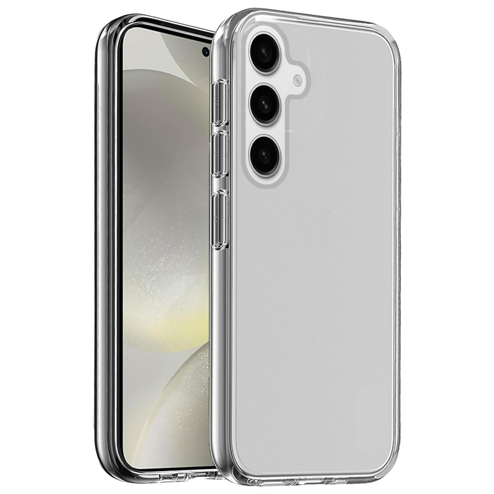 For Samsung Galaxy S23 Transparent Shock Absorption PC + TPU Rubber Gel Thick 3mm Hybrid Silicone Slim Fit Back Case Cover Smoke
