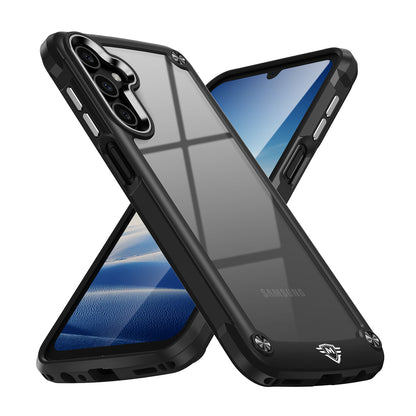 For Apple iPhone 16 Plus (6.7") Ultimate Hybrid Transparent Rubber with Metal Buttons & Camera Edges Hard TPU Frame Corner Bumper Case Cover